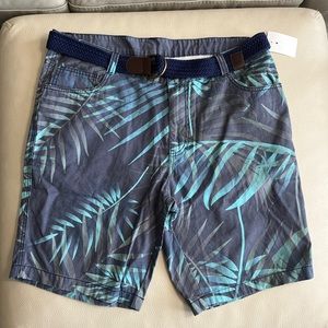 Desigual Men’s Cotton Bermuda Short with Belt - Size 36